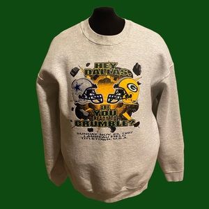 Green Bay Packers Vintage 90s Men’s Gray Pullover Sweatshirt XXL